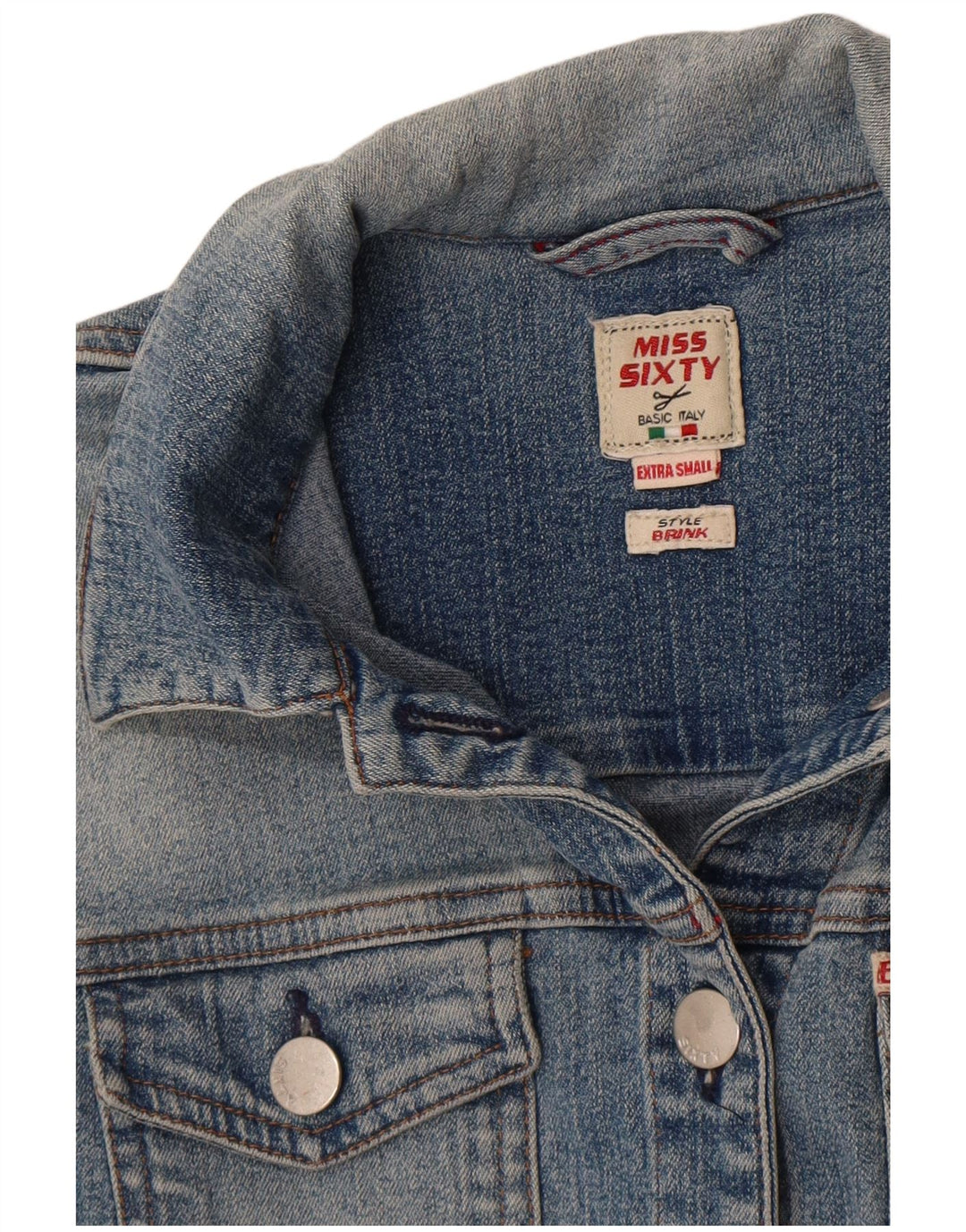 Giacca in denim da donna Miss Sixty UK 6 XS blu cotone