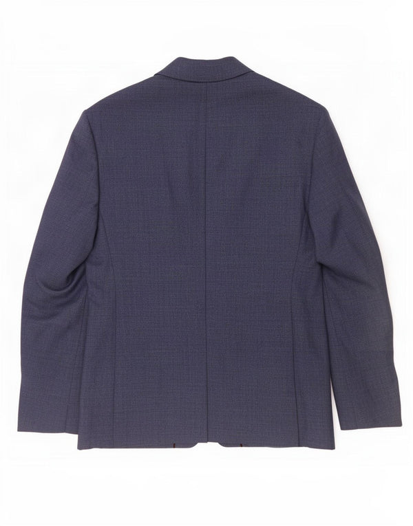Giacca blazer da uomo a 2 bottoni Zara EU 52 grande poliestere blu
