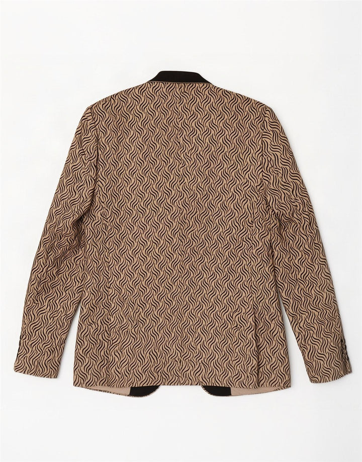 Giacca blazer da donna a 1 bottone Daniel Gallotti IT 50 XL Beige geometrica