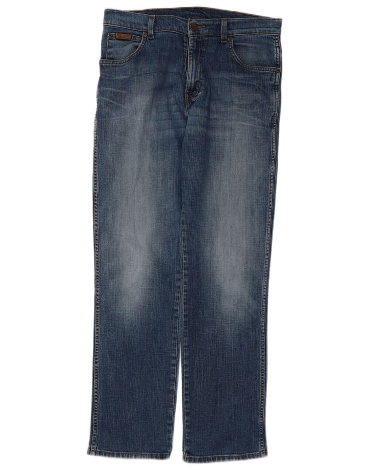 WRANGLER Jeans dritti elasticizzati Texas da uomo W33 L30 cotone blu