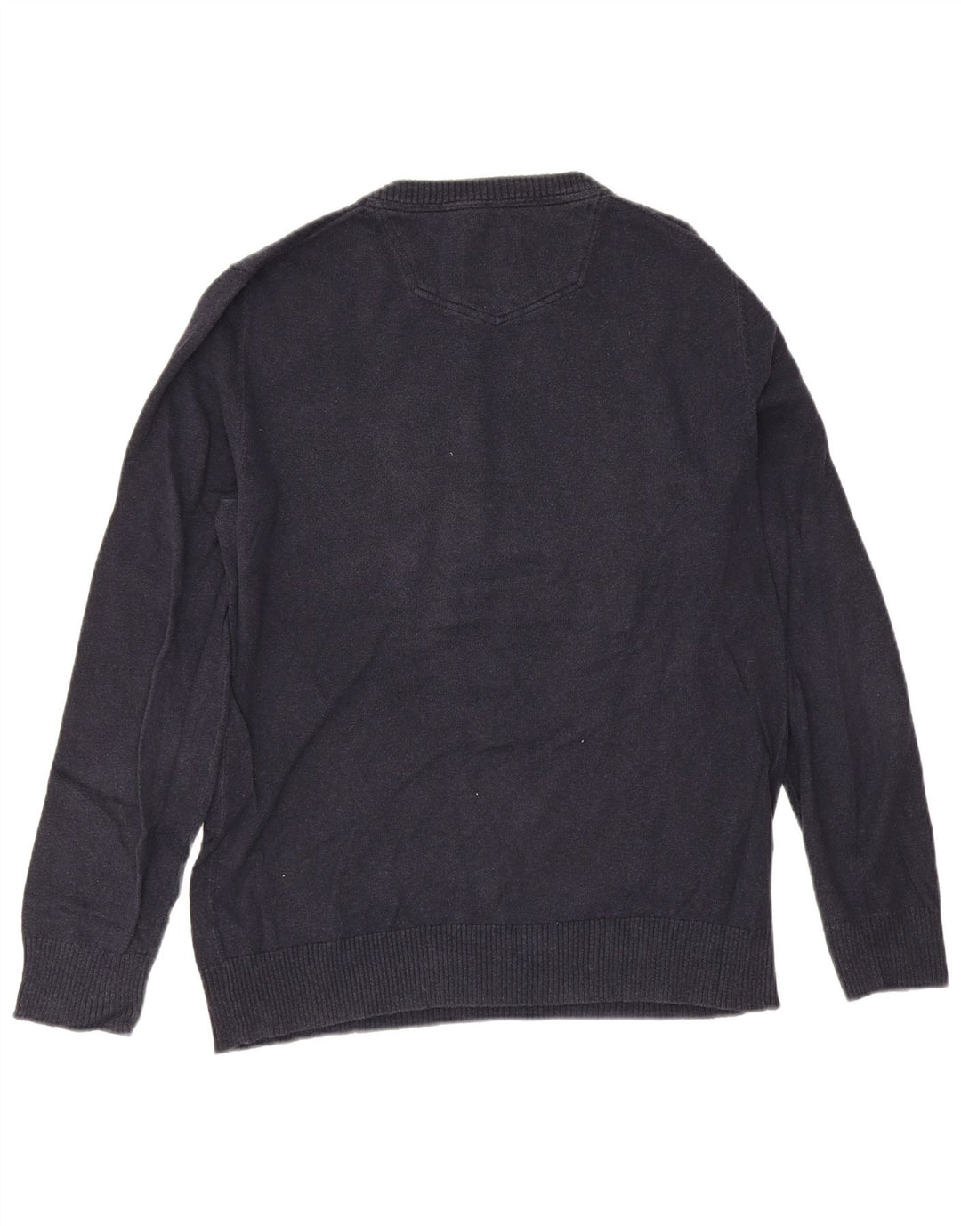 Maglione da uomo con scollo a V Fat Face, cotone medio blu navy