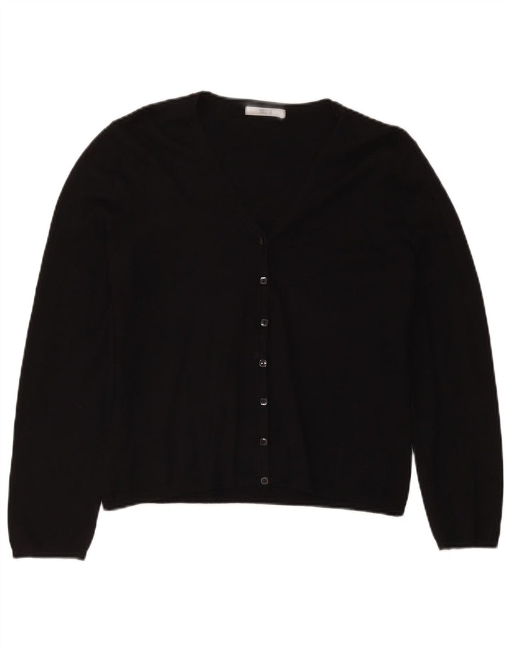 Maglione cardigan da donna Marks & Spencer UK 14 Viscosa nera media