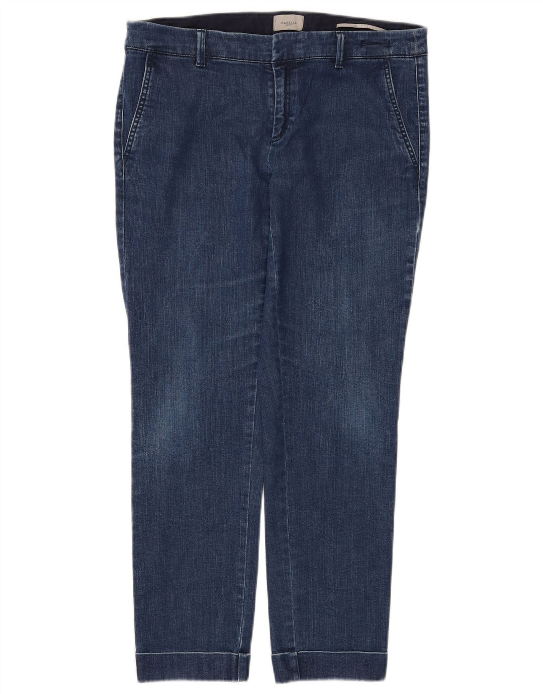Jeans slim da donna Marella UK 12 medio W32 L27 cotone blu