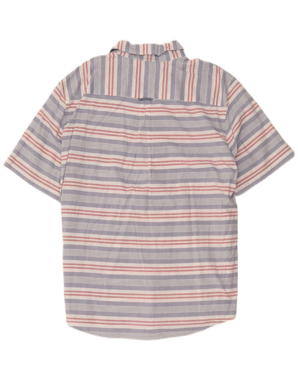 Camicia a maniche corte da uomo Chaps 2XL in cotone a righe multicolore