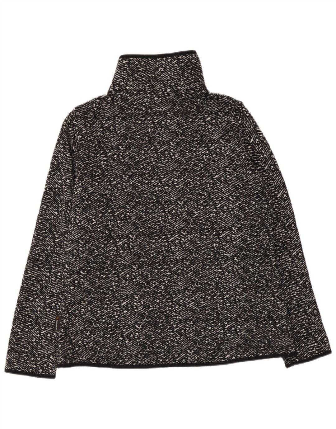 JACK WOLFSKIN Giacca da tuta da donna UK 14/16 Grande spina di pesce nera