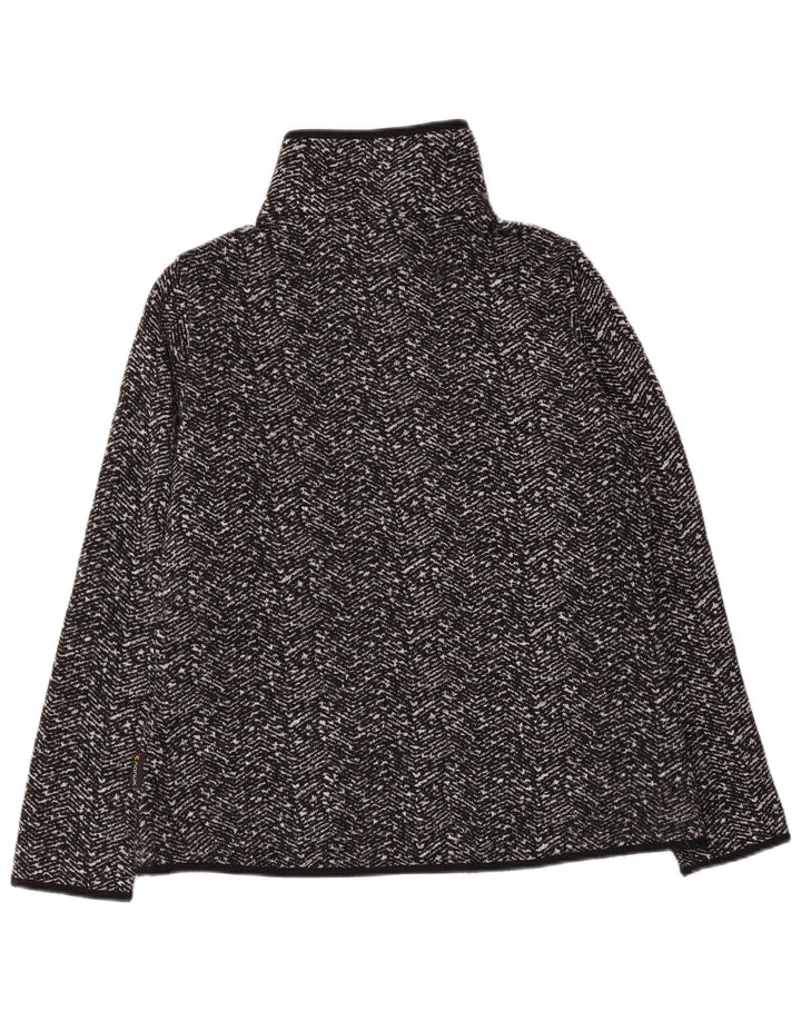 JACK WOLFSKIN Giacca da tuta da donna UK 14/16 Grande spina di pesce nera