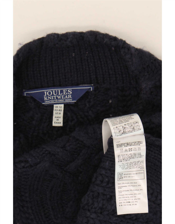 Joules Maglione da donna con collo alto e maglione UK 12 Acrilico blu navy medio