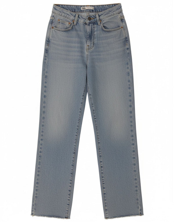 Jeans Zara da donna a gamba larga a vita alta EU 32 2XS W22 L29 Blu