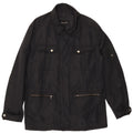 MASSIMO DUTTI Giacca utilitaria da uomo UK 42 XL Nylon nero