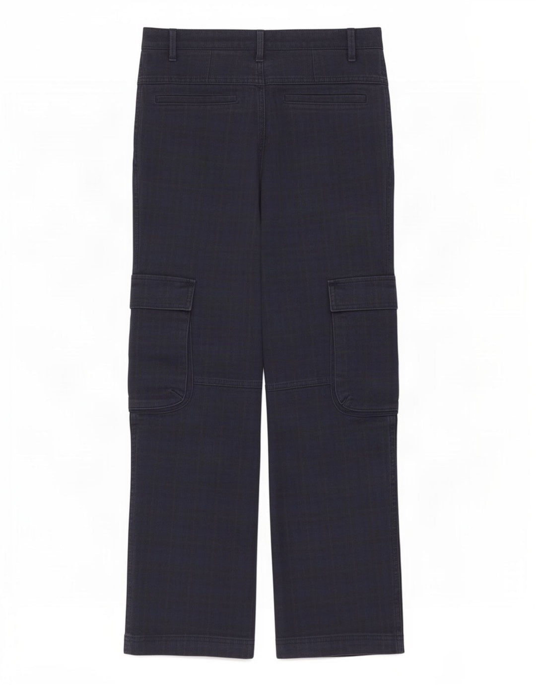 Pantaloni cargo dritti da donna Zara medi W28 L28 blu navy a quadri