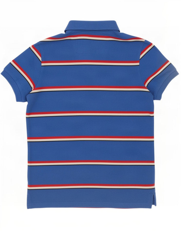 Polo da uomo Superdry in cotone a righe grandi blu