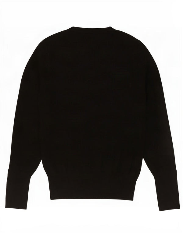 Maglione girocollo da donna Zara UK 10 piccolo in viscosa nera