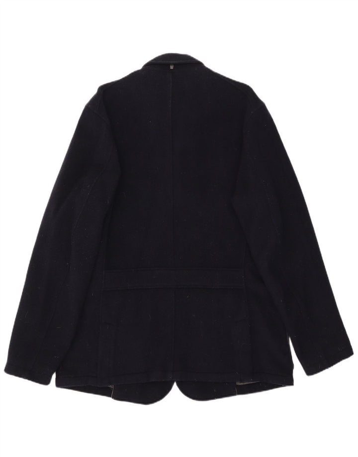 Giacca blazer da uomo a 4 bottoni Massimo Dutti UK 42 XL Lana blu navy