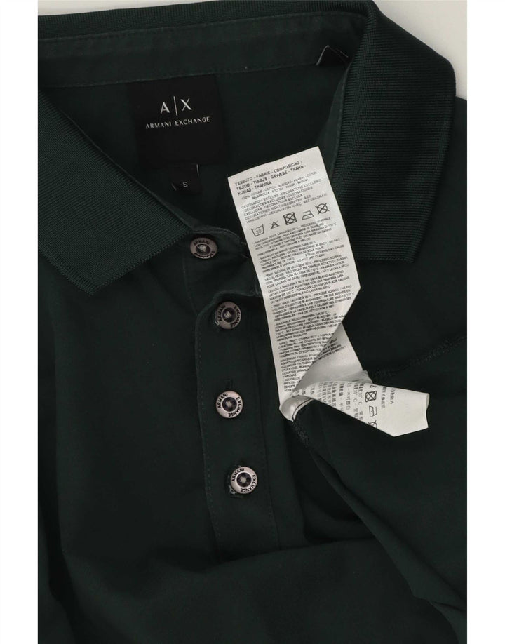 Polo Armani Exchange Uomo Piccola in Cotone Verde