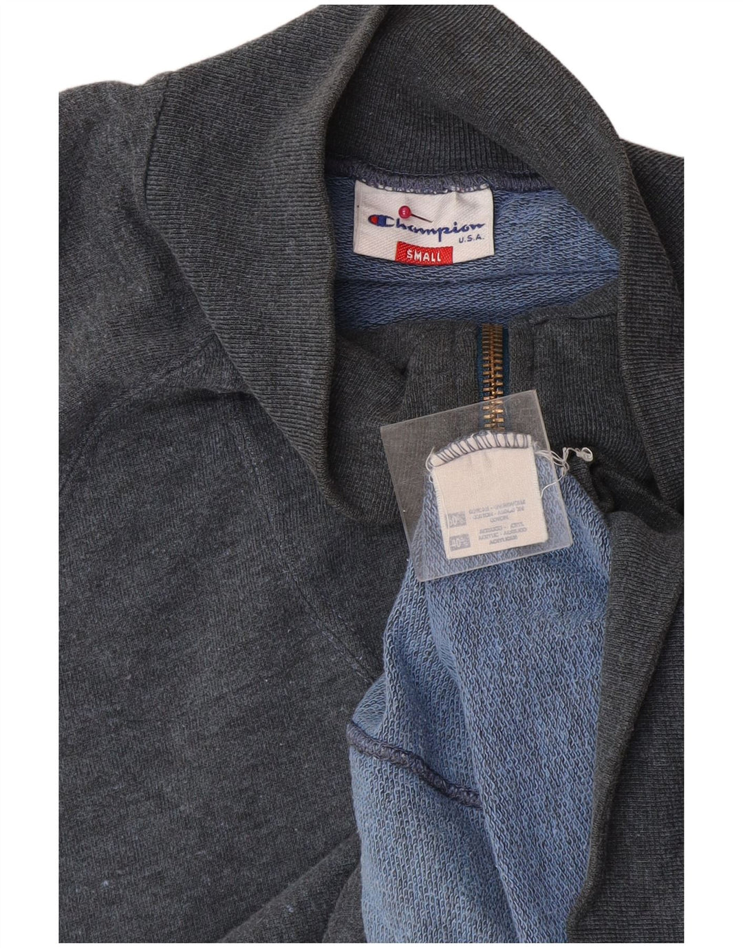 Giacca da ginnastica grafica da uomo Champion piccola in cotone blu navy