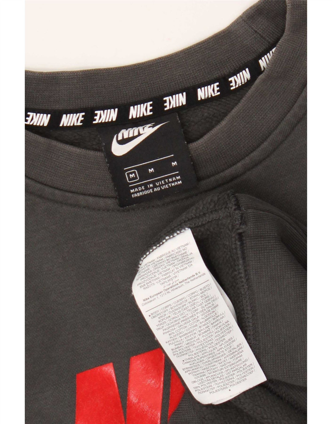 Felpa grafica da uomo Nike Felpa in cotone color block grigio medio