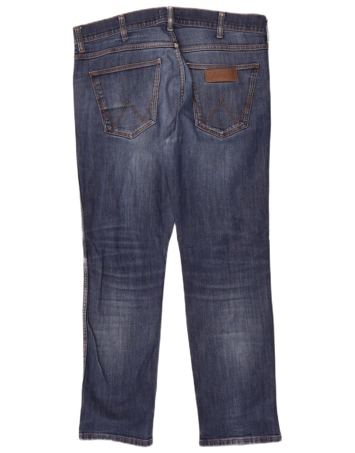 Wrangler Uomo Greensboro Slim Jeans W33 L30 Blu Navy Poliestere