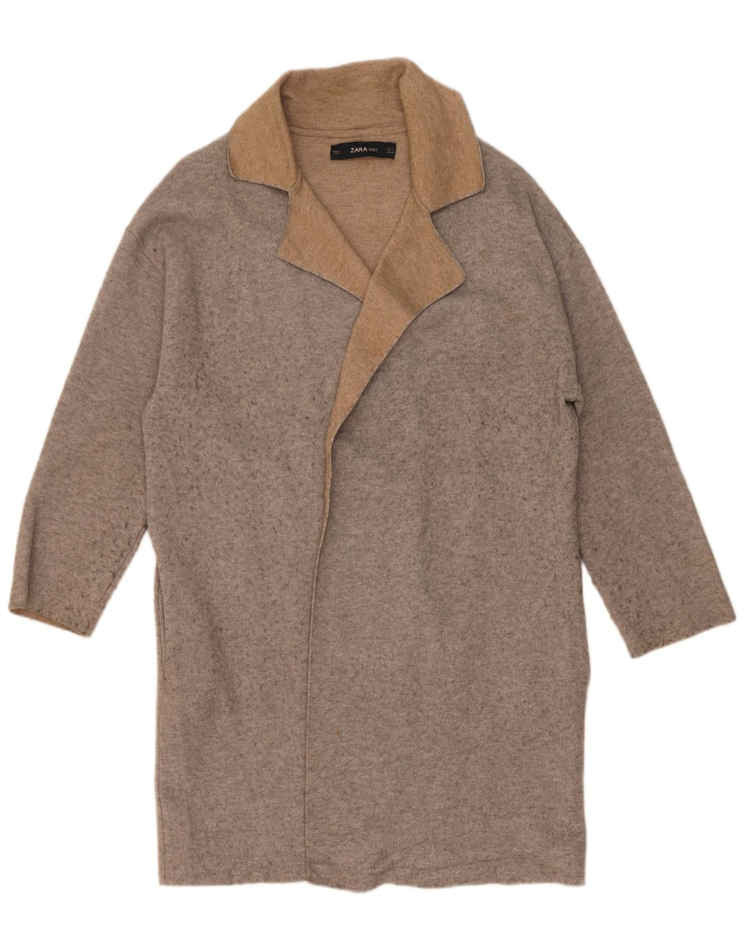 Cappotto oversize da donna Zara UK 10 piccolo grigio chiazzato