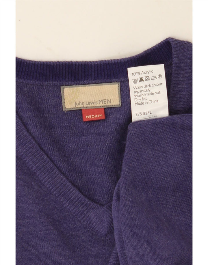 JOHN LEWIS Mens Vest Tank Top Medium Navy Blue Acrylic Vintage John Lewis and Second-Hand John Lewis from Messina Hembry 