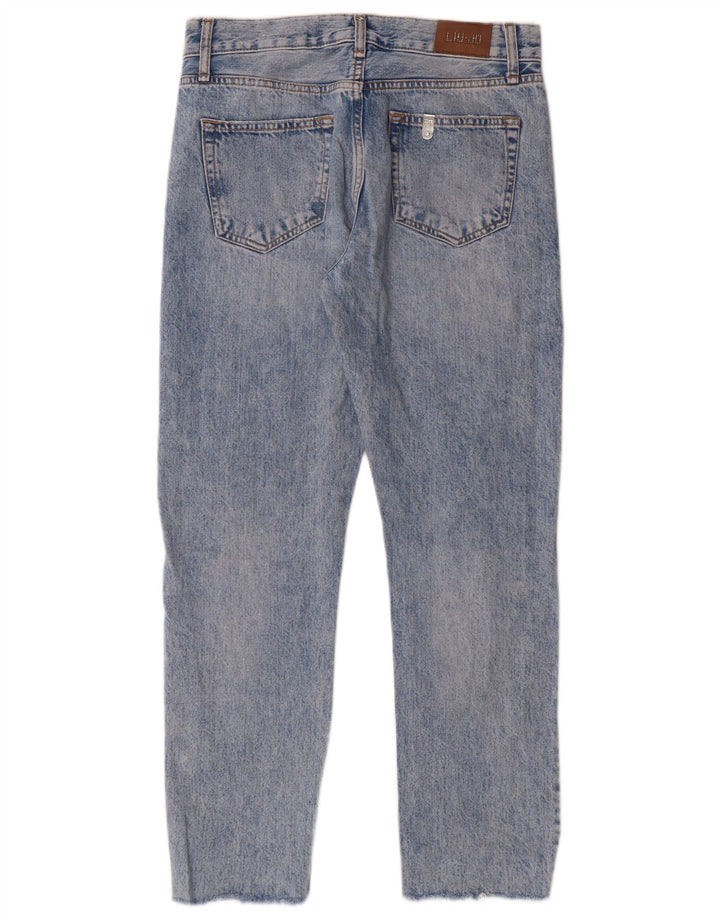 Jeans cropped effetto consumato da donna Liu Jo W27 L27 cotone blu