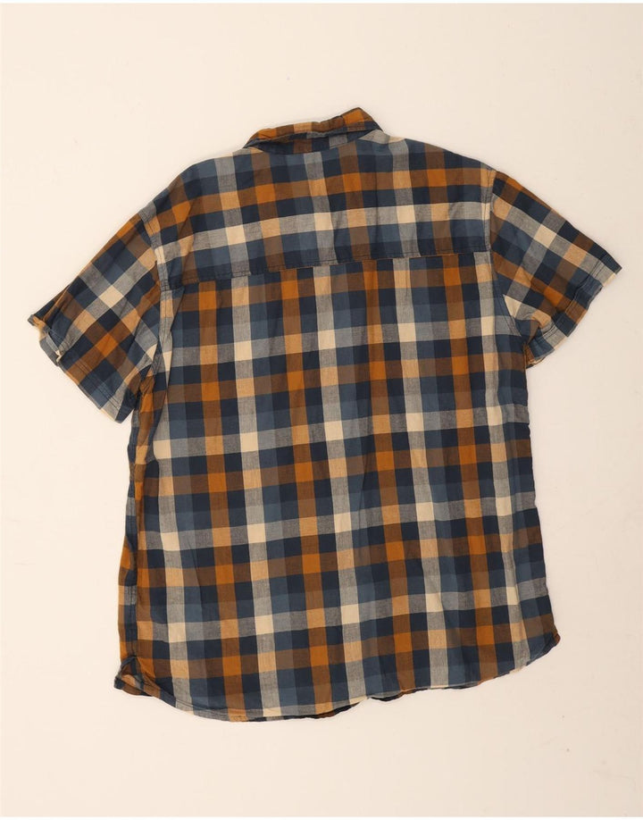 Camicia a maniche corte da uomo Mountain Warehouse XL in cotone a quadri multicolore