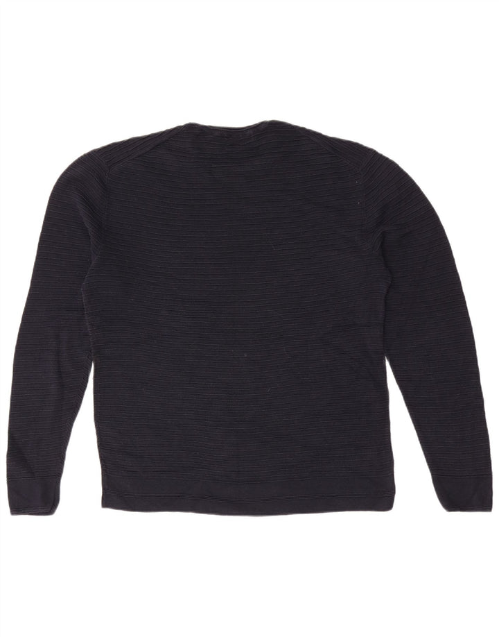 Maglione da uomo girocollo French Connection in cotone medio blu navy
