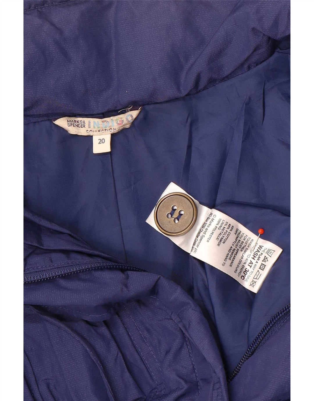 Impermeabile oversize da donna Marks & Spencer UK 20 2XL cotone blu