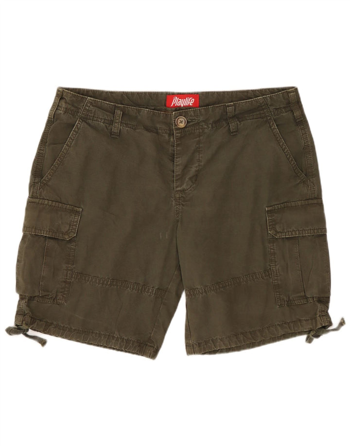 Pantaloncini cargo da donna Playlife IT 44 medi W32 kaki