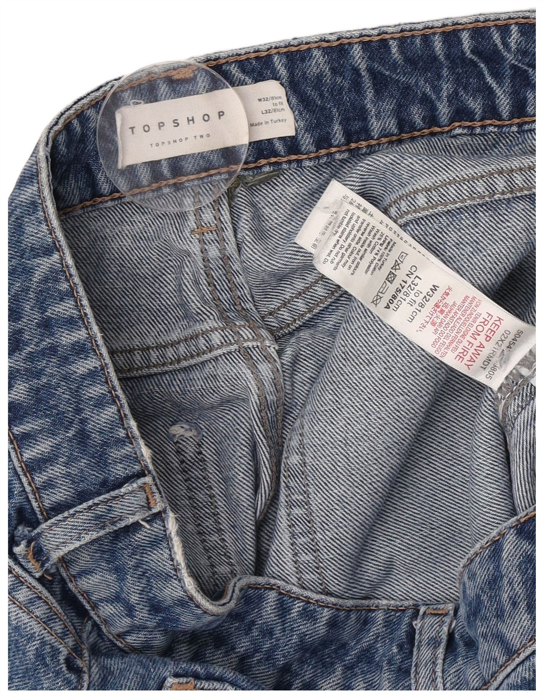 Jeans bootcut da donna Topshop W32 L32 cotone blu