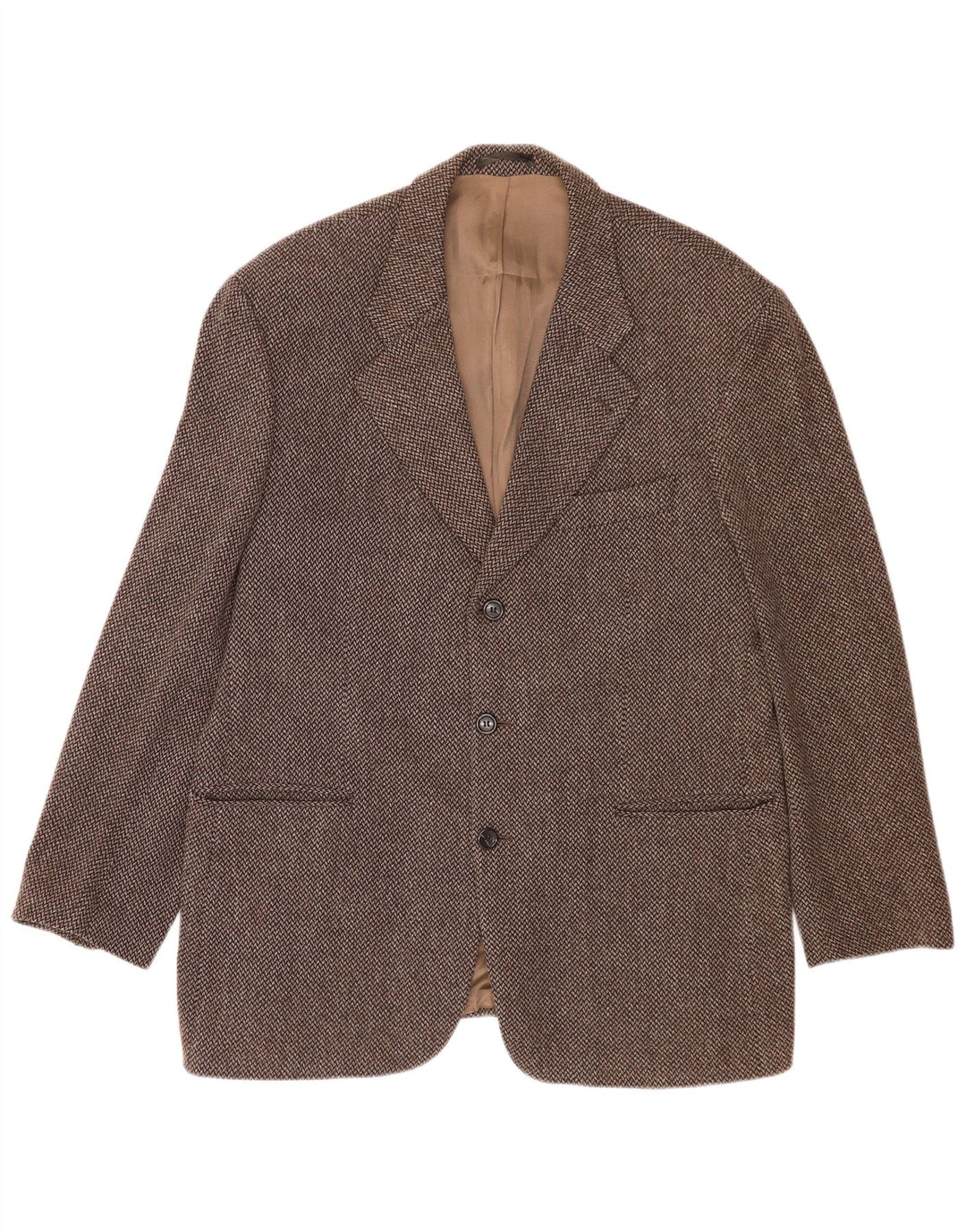 Giacca Blazer 3 Bottoni Uomo Carlo Barbera IT 54 2XL Pied De Poule Marrone