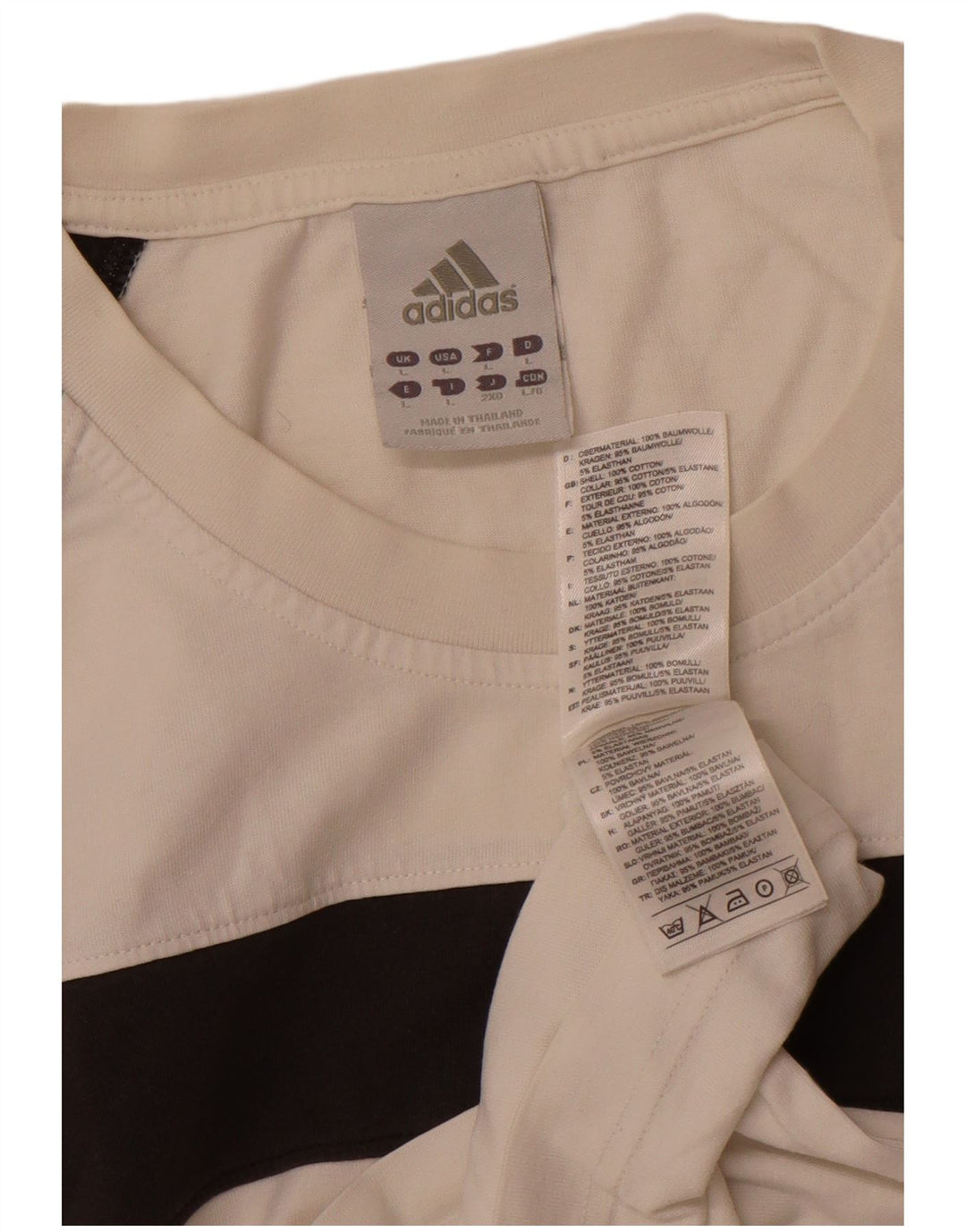 Canotta da uomo ADIDAS grande in cotone color block bianco