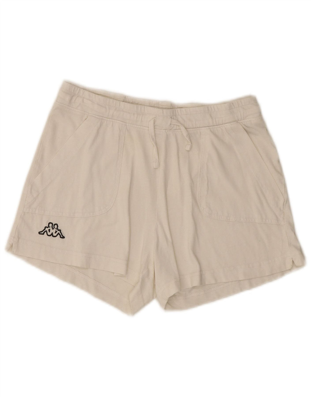 KAPPA Womens Sport Shorts UK 14 Large White Cotton