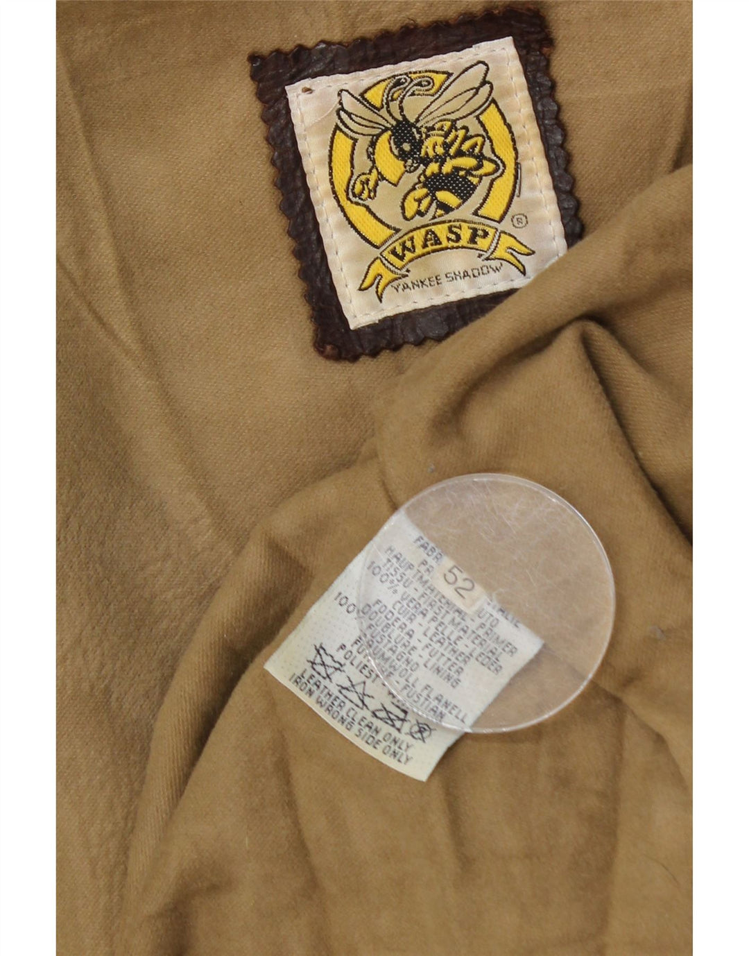 Giacca in Pelle Uomo VINTAGE IT 52 XL Pelle Marrone