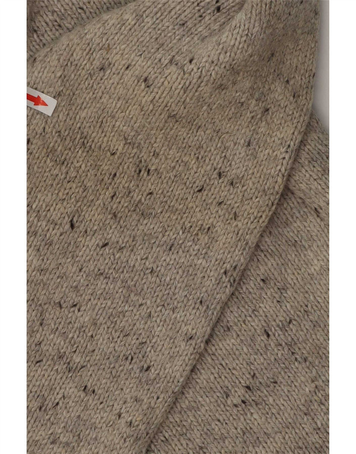 Maglione girocollo da uomo Fat Face, maglione grande, in lana screziata grigia