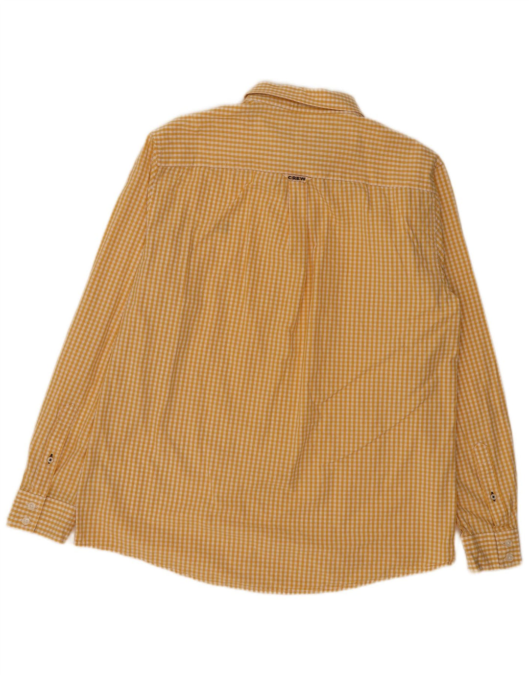 Crew Clothing Camicia da uomo dalla vestibilità classica, grande, in cotone a quadretti gialli