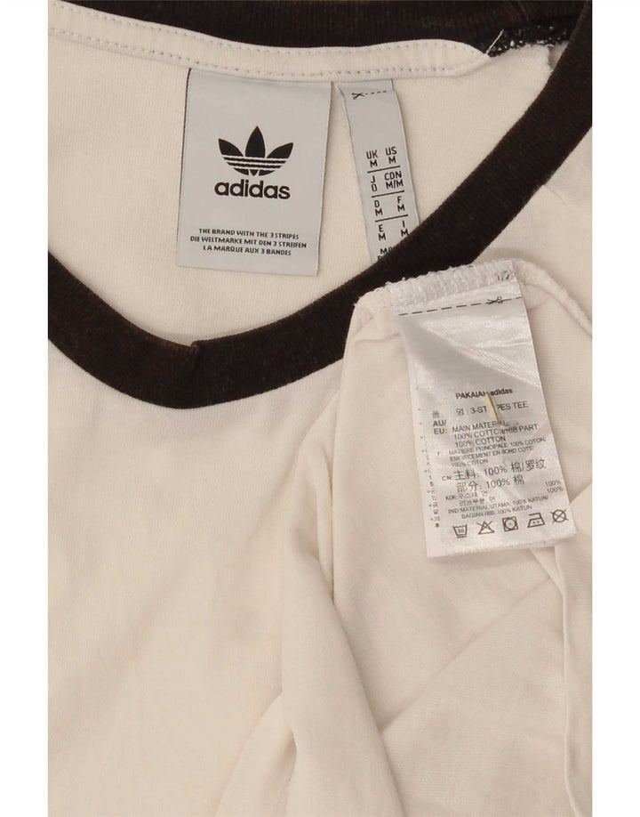 T-shirt da uomo Adidas Top in cotone bianco medio