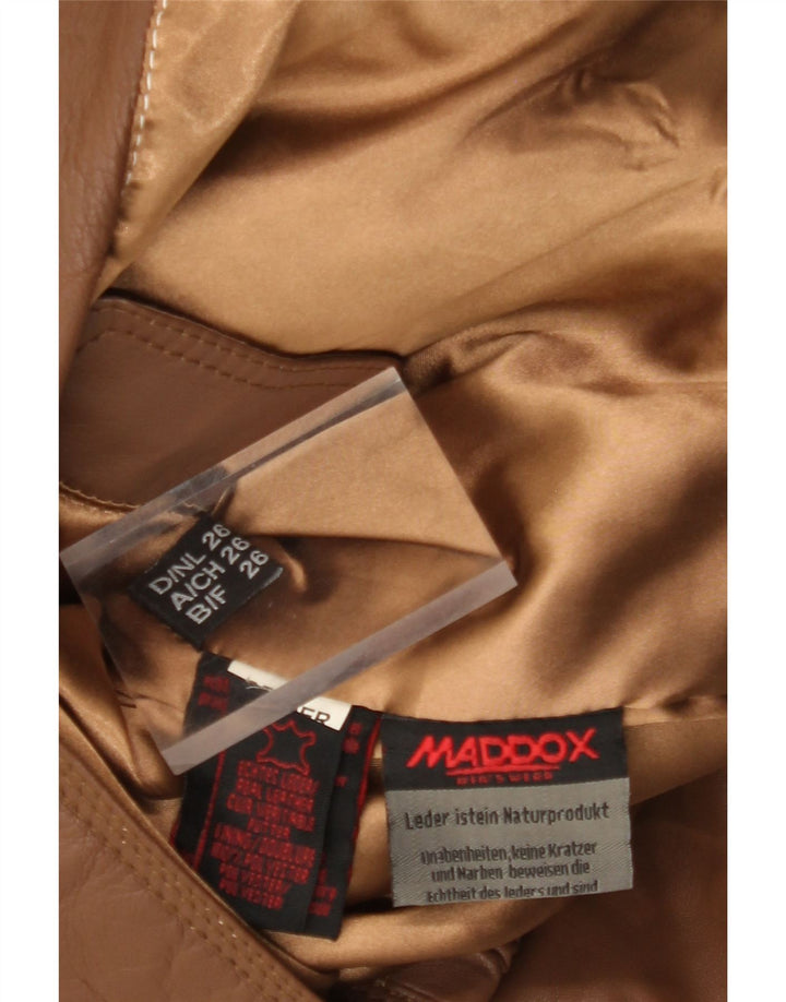 Giacca in pelle da uomo MADDOX UK 42 XL in pelle marrone