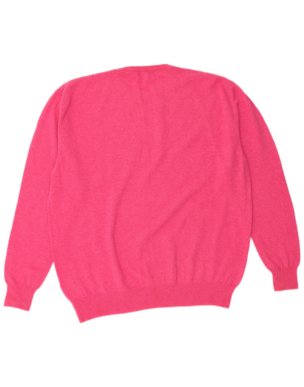 Maglione maglione girocollo da donna KAPPA UK 22 3XL Lana d'agnello rosa