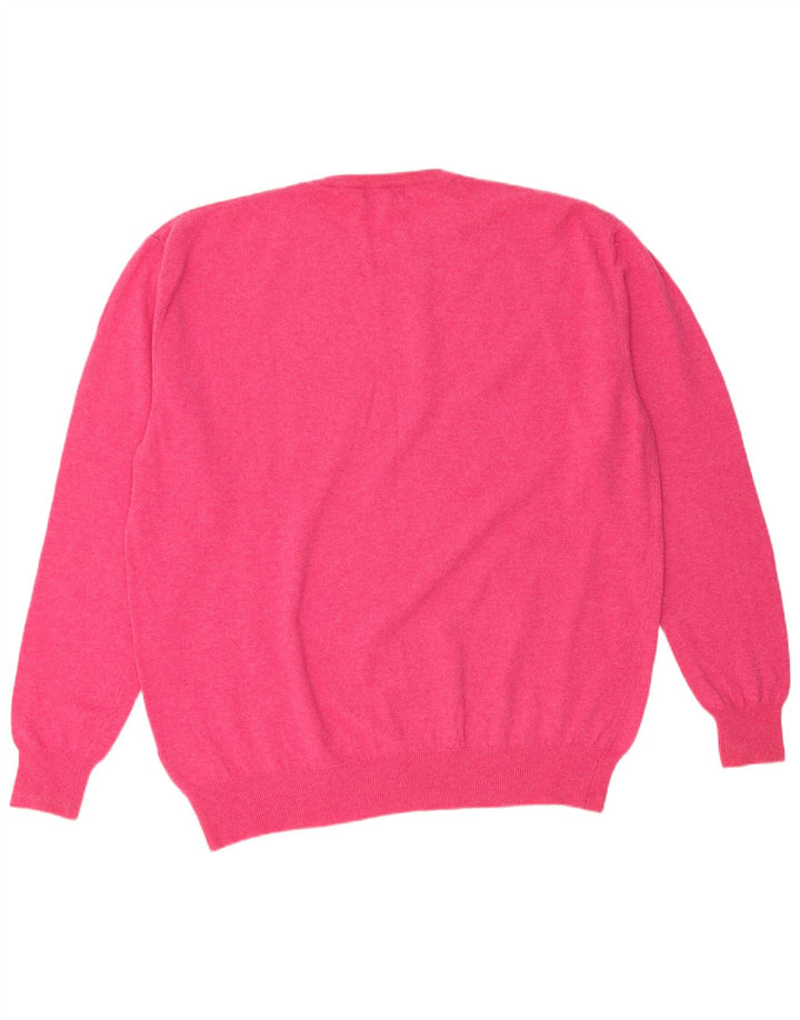 Maglione maglione girocollo da donna KAPPA UK 22 3XL Lana d'agnello rosa