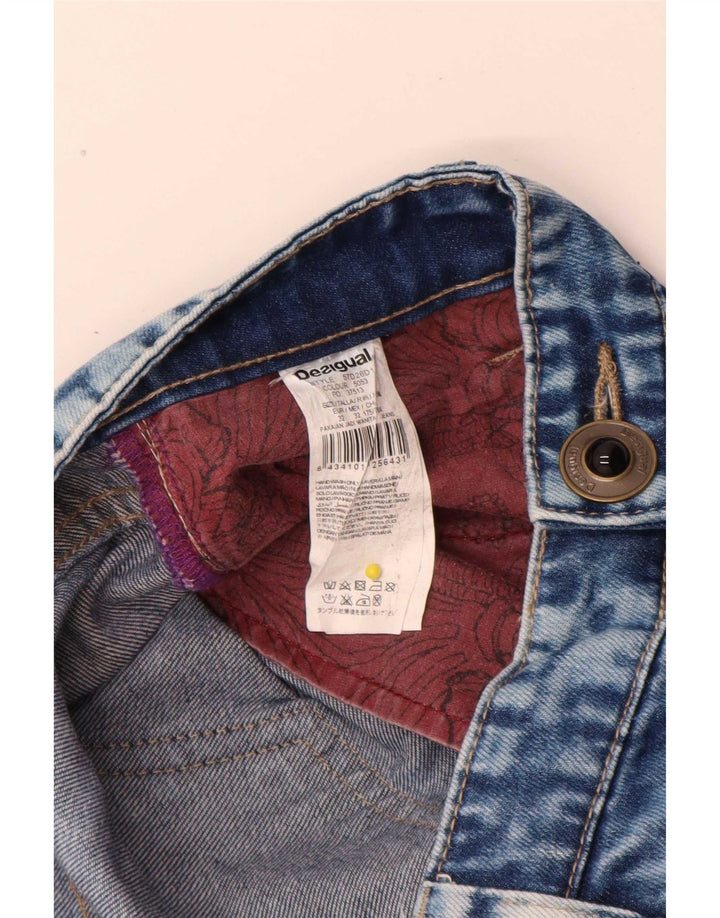 Desigual Jeans affusolati da donna W32 L28 in cotone patchwork blu