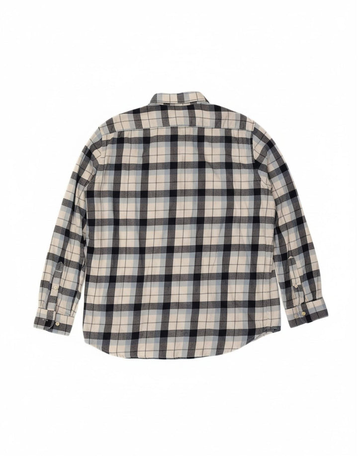 CARRERA Mens Regular Fit Flannel Shirt 2XL Blue Check Cotton