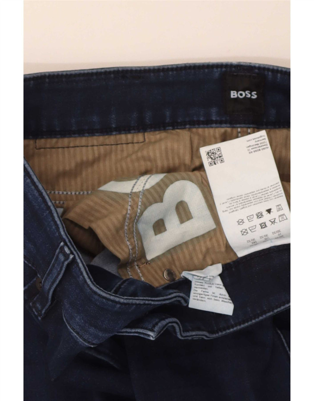 Jeans slim da uomo Hugo Boss W30 L32 cotone blu navy