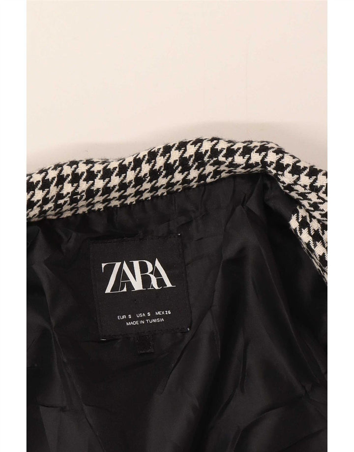 Giacca Bolero oversize da donna Zara UK 10 piccola pied de poule nera