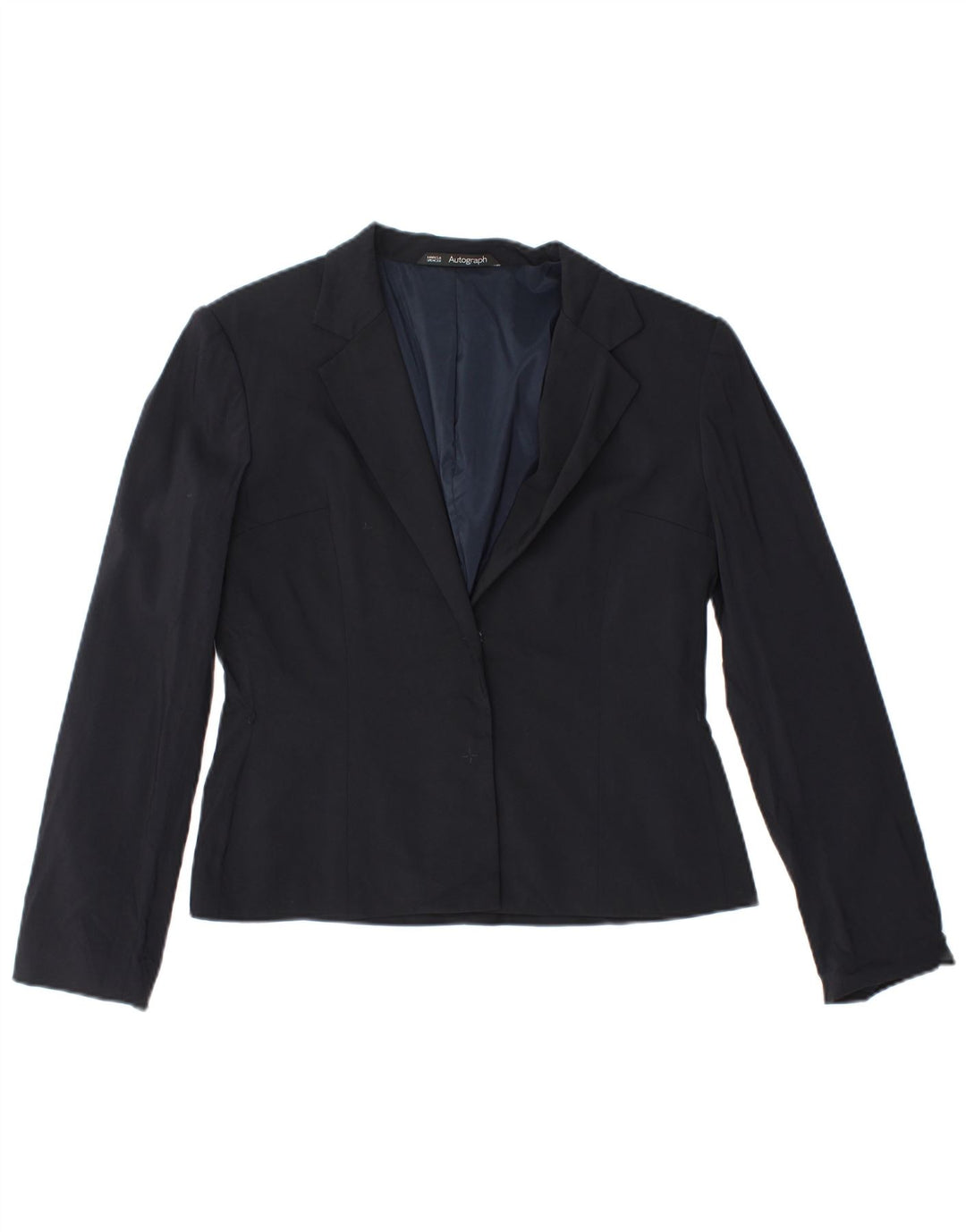 Giacca blazer autografa da donna Marks & Spencer UK 12 medio blu navy