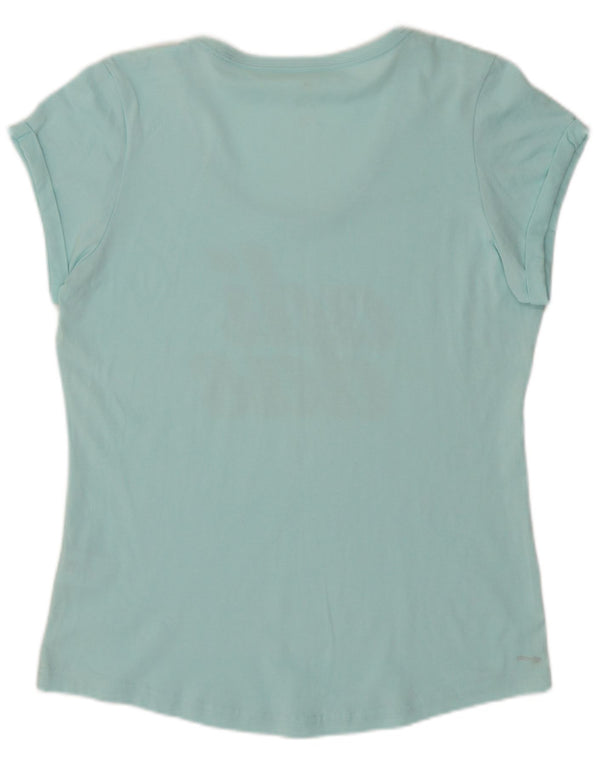 T-shirt grafica da donna Adidas Top UK 16 grande turchese cotone