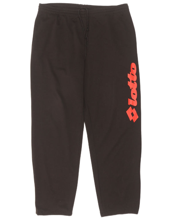 Pantaloni da tuta con grafica da uomo Lotto UK 40/42 Large Nero Poliestere