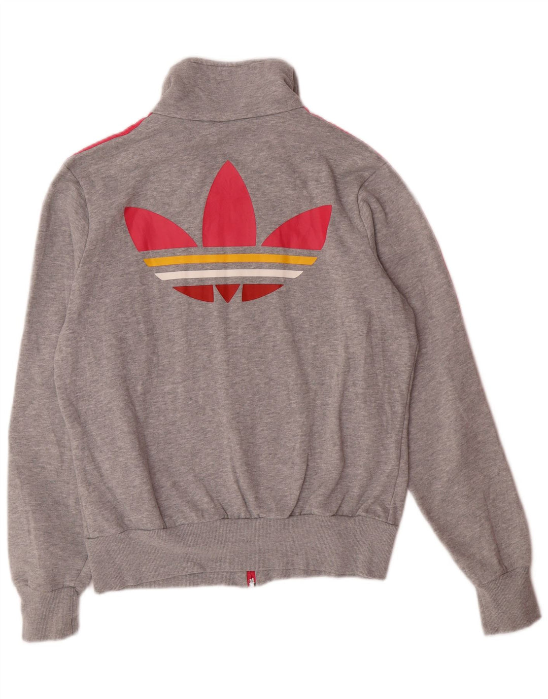 Giacca da ginnastica grafica da donna ADIDAS UK 14 Poliestere grigio medio