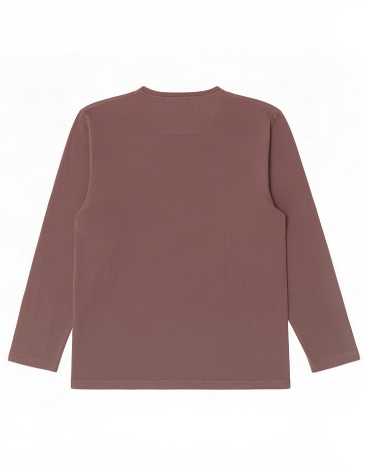 Marlboro Classics Top da uomo a manica lunga grande in cotone grigio