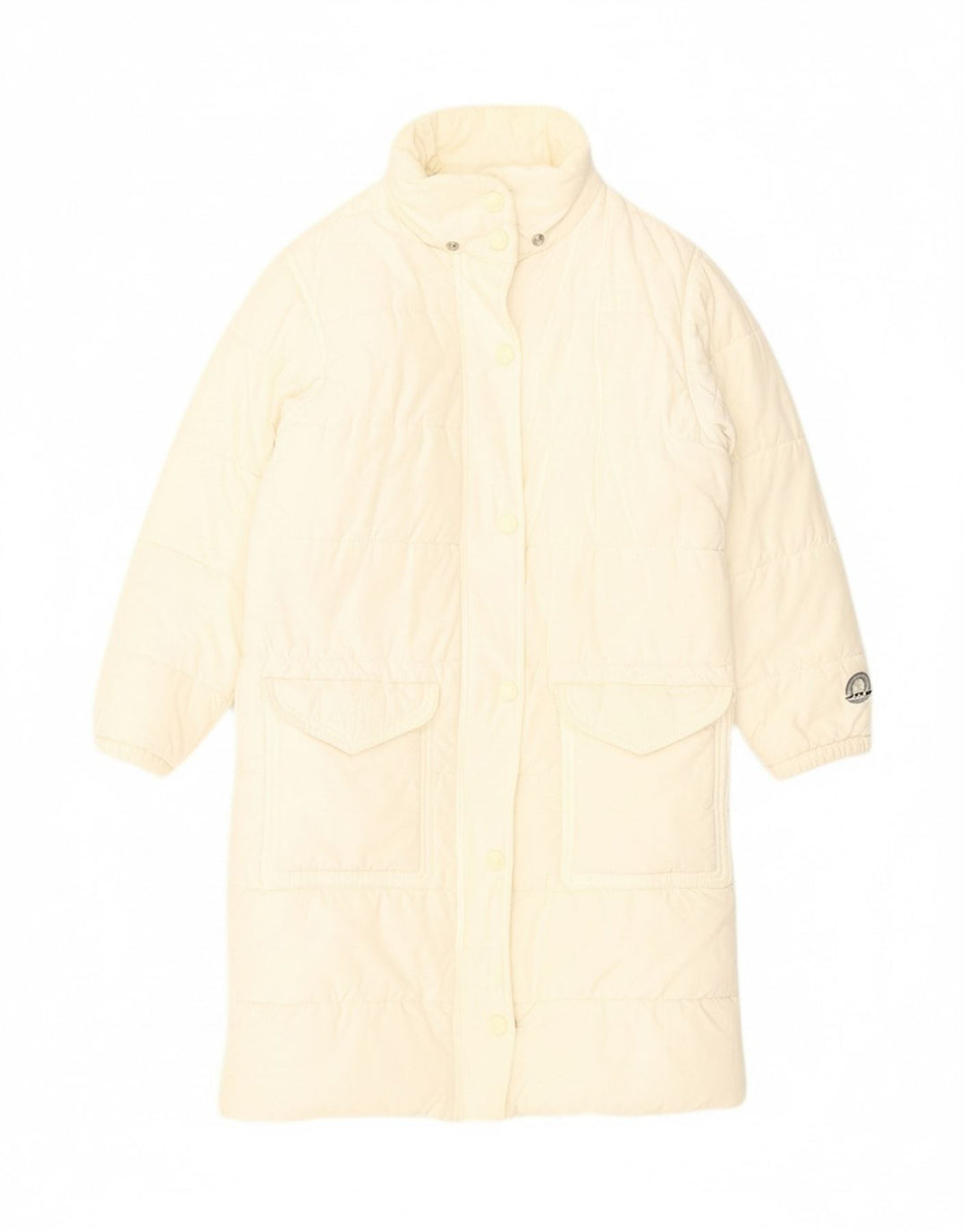 ONYX Womens Padded Coat UK 10 Small Off White Polyamide Vintage Onyx and Second-Hand Onyx from Messina Hembry 