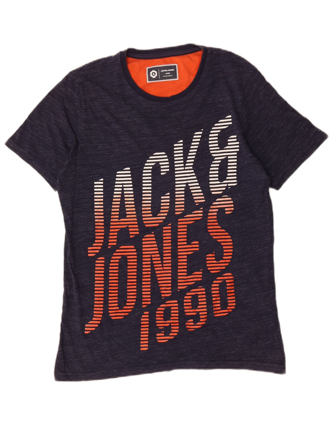 Jack & Jones T-shirt grafica da uomo Top in cotone mélange medio blu navy
